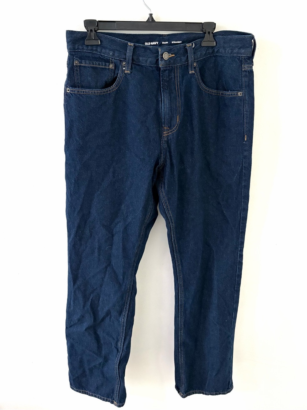 Old Navy Men’s Dark Blue Straight Jeans, Size: 33x30